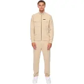 Duck and Cover Heren Tames Volledige Ritssluiting Hoodie en Joggingbroek Set (Steen)