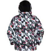 Mountain Warehouse Kinder/Kinder Mogal Geometrisch Ski-jack (Donkergrijs)