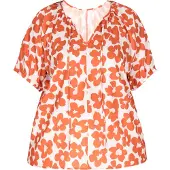 IZIA Grote maat blouse Dames oranje
