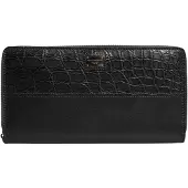 Dolce&Gabbana Zwart Leren Logo Plaque Zip Around Continental Portemonnee