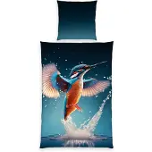 Herding Kingfisher beddengoed 80/80+135/200 cm