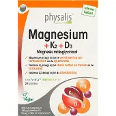 Physalis Magnesium + K2 + D3 - 30 tabletten