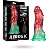 Vuxen - Dual Density Siliconen - Opblaasbare Dildo - Rood/Groen