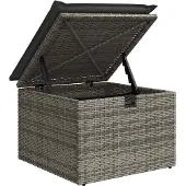 vidaXL 6-delige tuinmeubelset met kussens, grijs, polyrotan