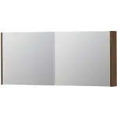 Ink SPK1 Spiegelkast 2 Deuren - 140x60cm - Massief Eiken Chocolate - Spiegels, Spiegelkasten - 8718835101985