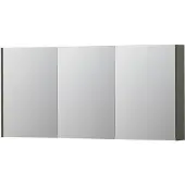Ink SPK2 Spiegelkast 3 Deuren - 160x74cm - Mat Beton Groen - Spiegels, Spiegelkasten - 8718835093334