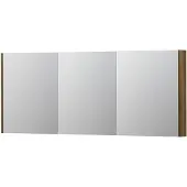 Ink SPK2 Spiegelkast 3 Deuren - 180x74cm - Massief Eiken Ash Grey - Spiegels, Spiegelkasten - 8718835093624