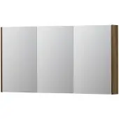 Ink SPK2 Spiegelkast 3 Deuren - 140x74cm - Massief Eiken Ash Grey - Spiegels, Spiegelkasten - 8718835093068
