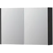 Ink SPK1 Spiegelkast 2 Deuren - 90x60cm - Mat Zwart - Spiegels, Spiegelkasten - 8718835101015