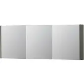 Ink SPK1 Spiegelkast 3 Deuren - 160x60cm - Mat Beton Groen - Spiegels, Spiegelkasten - 8718835102241