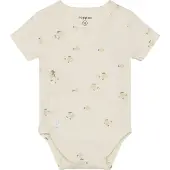 Noppies Rompertje/body ecru / duifblauw / zwart / wolwit