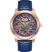 Heritor Automatic Heritor automatisch Emmanuel semi-skelet lederen bandhorloge