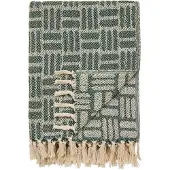 House Nordic Plaid Adana | katoen groen 130x180 cm plaids | NADUVI
