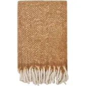 House Nordic Plaid Carmel | wol bruin 130x170 cm plaids | NADUVI