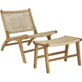 Ebuy24 Fauteuil Derby met kruikje | hout naturel 60x73x80 cm fauteuils | NADUVI