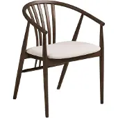 Ebuy24 Aino eetkamerstoel met armleuning eiken gerookt.