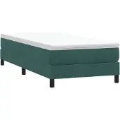 vidaXL Boxspring zonder matras fluweel donkergroen 80x210 cm