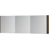 Ink SPK1 Spiegelkast 3 Deuren - 180x60cm - Massief Eiken Charcoal - Spiegels, Spiegelkasten - 8718835102555