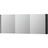 Ink SPK1 Spiegelkast 3 Deuren - 160x60cm - Houtskool Eiken - Spiegels, Spiegelkasten - 8718835102012