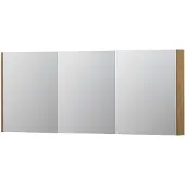Ink SPK2 Spiegelkast 3 Deuren - 180x74cm - Fineer Natur - Spiegels, Spiegelkasten - 8718835093570