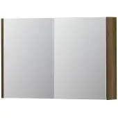 Ink SPK1 Spiegelkast 2 Deuren - 90x60cm - Massief Eiken Ash Grey - Spiegels, Spiegelkasten - 8718835101138