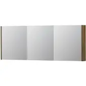 Ink SPK1 Spiegelkast 3 Deuren - 160x60cm - Massief Eiken Ash Grey - Spiegels, Spiegelkasten - 8718835102258