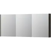 Ink SPK2 Spiegelkast 3 Deuren - 180x74cm - Intens Eiken - Spiegels, Spiegelkasten - 8718835093556