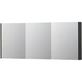 Ink SPK2 Spiegelkast 3 Deuren - 180x74cm - Mat Antraciet - Spiegels, Spiegelkasten - 8718835093389