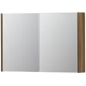 Ink SPK1 Spiegelkast 2 Deuren - 90x60cm - Massief Eiken Aqua - Spiegels, Spiegelkasten - 8718835101053