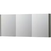 Ink SPK2 Spiegelkast 3 Deuren - 180x74cm - Mat Beton Groen - Spiegels, Spiegelkasten - 8718835093617