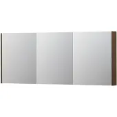 Ink SPK2 Spiegelkast 3 Deuren - 180x74cm - Fineer Chocolate - Spiegels, Spiegelkasten - 8718835093594