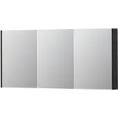 Ink SPK2 Spiegelkast 3 Deuren - 160x74cm - Houtskool Eiken - Spiegels, Spiegelkasten - 8718835093235