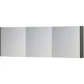 Ink SPK1 Spiegelkast 3 Deuren - 180x60cm - Mat Beton Groen - Spiegels, Spiegelkasten - 8718835102524