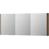 Ink SPK2 Spiegelkast 3 Deuren - 180x74cm - Massief Eiken Chocolate - Spiegels, Spiegelkasten - 8718835093631