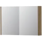Ink SPK1 Spiegelkast 2 Deuren - 90x60cm - Fineer Ash Grey - Spiegels, Spiegelkasten - 8718835101091