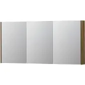 Ink SPK2 Spiegelkast 3 Deuren - 160x74cm - Massief Eiken Ash Grey - Spiegels, Spiegelkasten - 8718835093341