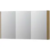 Ink SPK2 Spiegelkast 3 Deuren - 140x74cm - Fineer Natur - Spiegels, Spiegelkasten - 8718835093013