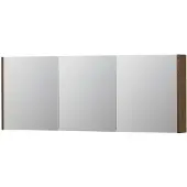 Ink SPK1 Spiegelkast 3 Deuren - 160x60cm - Massief Eiken Chocolate - Spiegels, Spiegelkasten - 8718835102265