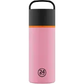 24Bottles Drinkfles 'Spin' pink / zwart
