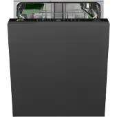 Smeg Volledig geïntegreerd vaatwasser Vaatwasser, Universeel, Volledig geïntegreerd, 60 cm, Aantal couverts: 13, Zwart, C