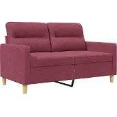 vidaXL Tweezitsbank 120 cm stof wijnrood