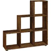 vidaXL Boekenkast trapvormig 107 cm bewerkt hout gerookt eikenkleurig