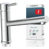 Schutte UNICORN ééngreepsmengkraan keuken, lage druk, chroom