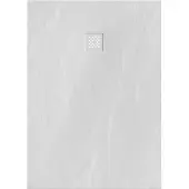 Brauer Douchebak Asteroid 100x140cm incl. antislip en antibacterieel mineraalmarmer mat wit