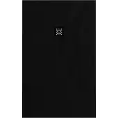 Brauer Douchebak Asteroid 100x160cm incl. antislip en antibacterieel mineraalmarmer mat zwart