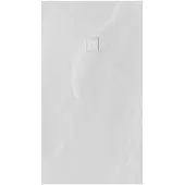 Brauer Douchebak Asteroid 100x180cm incl. antislip en antibacterieel mineraalmarmer mat wit
