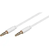 Pro 3,5mm Jack stereo audio slim kabel / wit - 1 meter