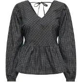 ONLY Blouse 'JDYVilda' cappuccino / lichtgrijs / zwart