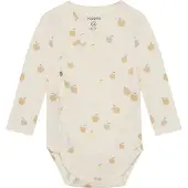 Noppies Rompertje/body beige / donkerbeige / stone grey / wolwit