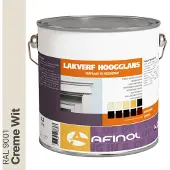 Afinol Hoogglans Lakverf Creme Wit (RAL 9001) 2,5 liter